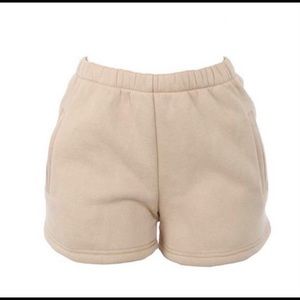 Beige Jogger Shorts